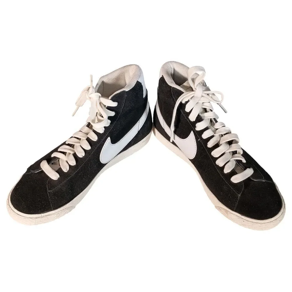 Nike Blazer Mid Boys Size 4Y Black Athletic Casual Shoes Sneakers DA4672-001